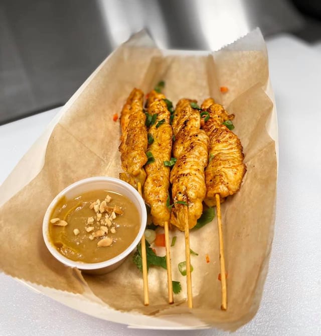 A8. Chicken Satay.